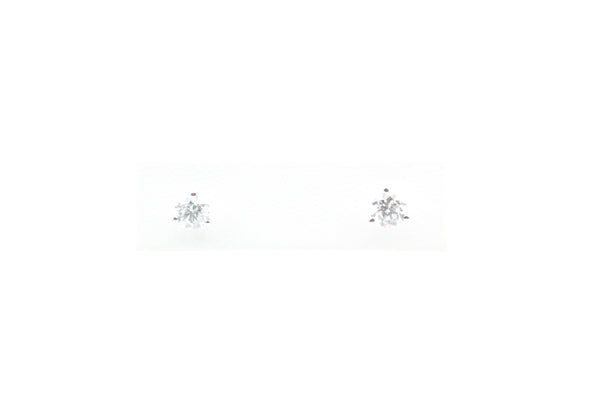White Gold 1.0 Carat Total Weight Lab Grown Diamond Martini Stud Earrings
