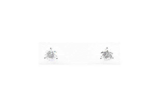 White Gold 2.0 Carat Total Weight Lab Grown Diamond Martini Stud Earrings