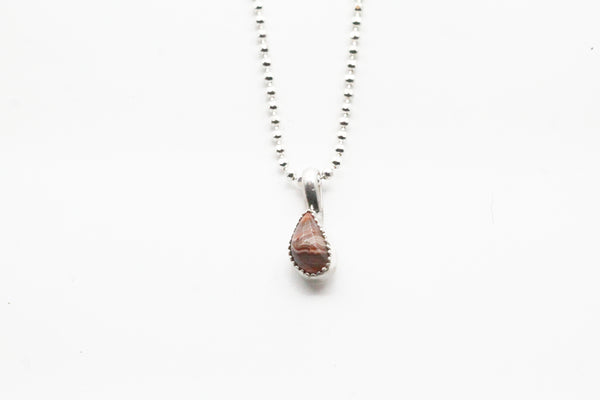 Sterling Silver Marquette Agate Necklace