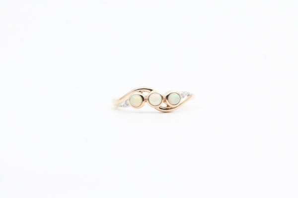 Yellow Gold Bezel Set Opal Ring