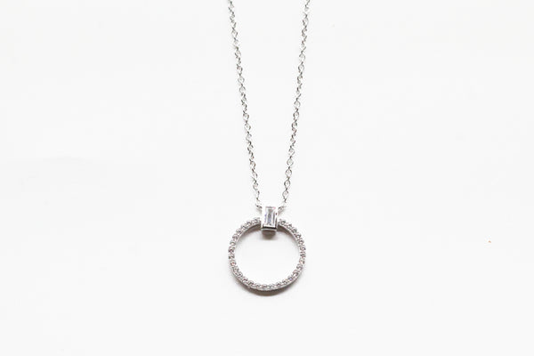 Sterling Silver Lafonn Open Circle Necklace