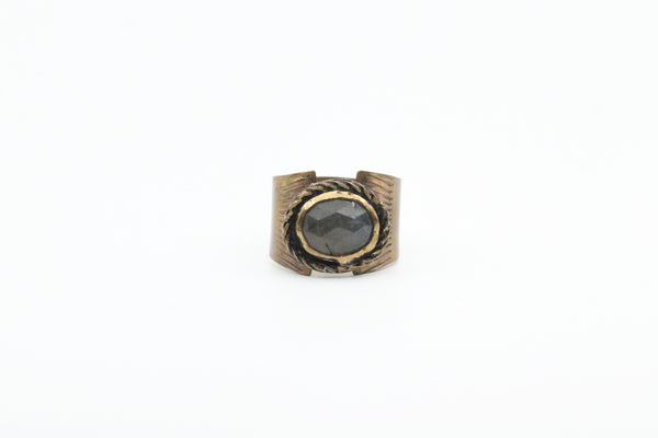 Brass Labradorite Ring