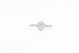 White Gold Oval Cluster Promise Ring