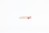 Yellow Gold Wavy Ruby Ring