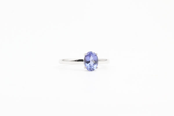 White Gold Tanzanite Solitaire Ring