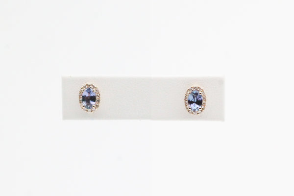 Yellow Gold Tanzanite Earrings
