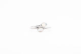 White Gold Two Stone Opal Bypass Ring