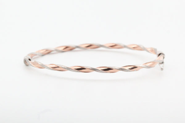 Two Tone Twist Bangle