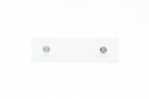 White Gold Aquamarine Earrings