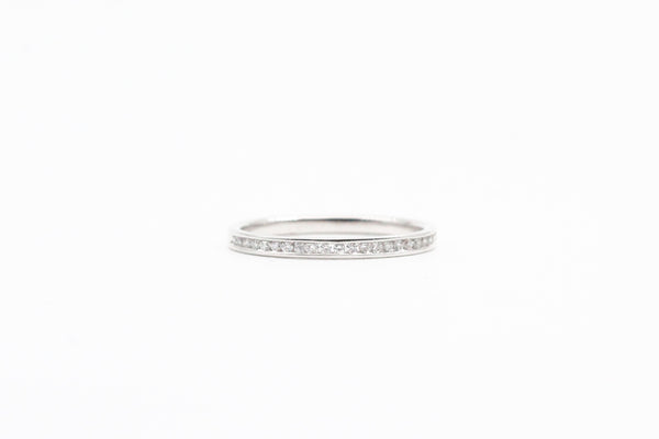 White Gold Channel Set Diamond Band