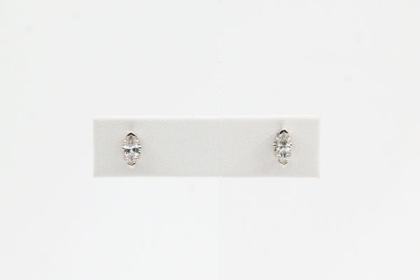 White Gold Marquise Diamond Earrings