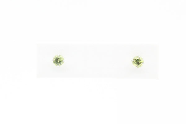 White Gold Peridot Earrings