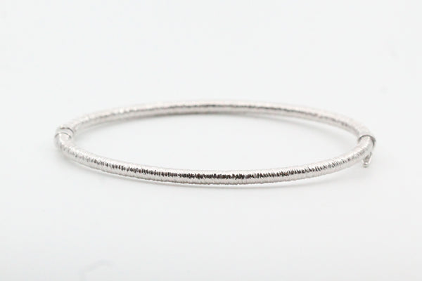 White Gold Sparkle Bangle