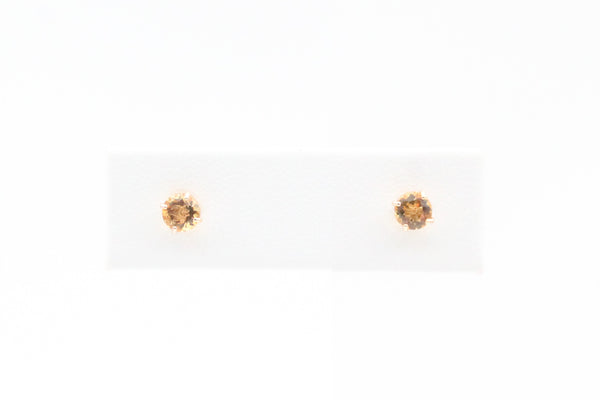 Yellow Gold Citrine Earrings