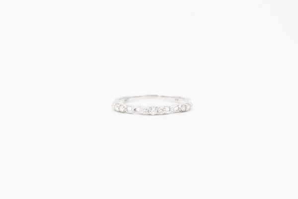 White Gold Chain Link Diamond Band