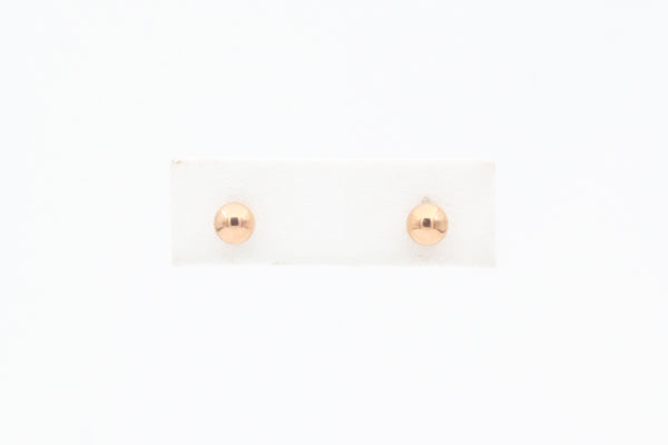 Rose Gold Classic Ball Stud Earrings