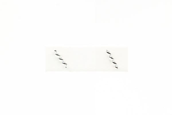 Sterling Silver Bar Twist Earrings