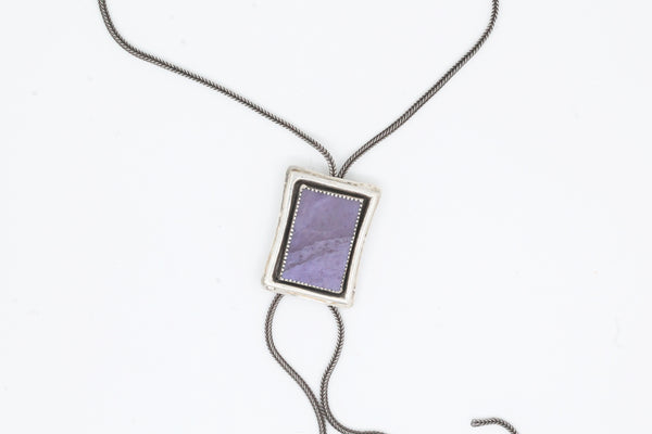 Sterling Silver Lavender Jade Bolo Tie