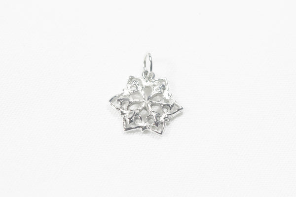 White Gold Snowflake Pendant