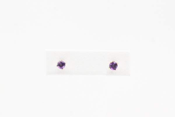 Yellow Gold Amethyst Earrings