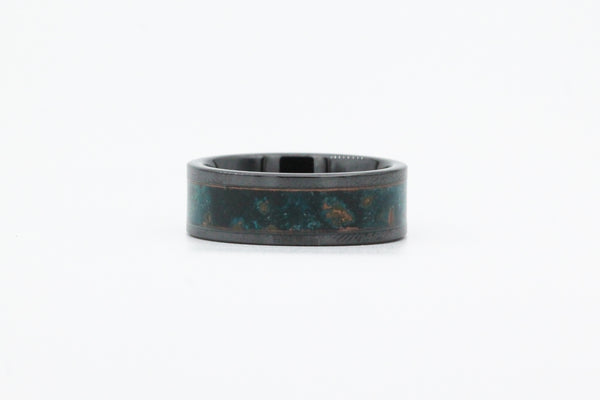 Black Ceramic Copper Inlay Band