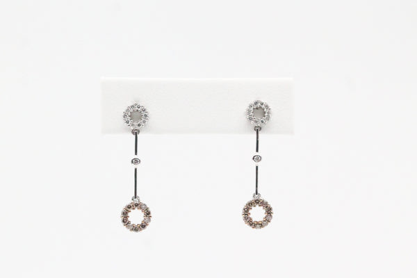 White Gold Diamond Drop Earrings