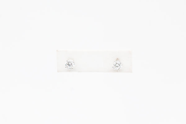 White Gold Diamond Stud Earrings