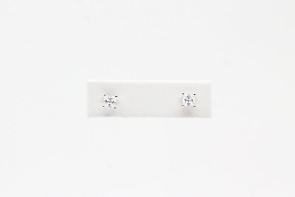 Sterling Silver Princess Cut Studs