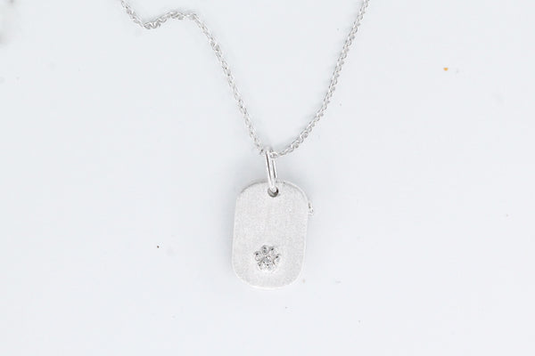 Lafonn Dog Tag Bone and Paw Print Necklace