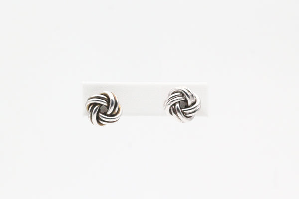 Sterling Silver Large Love Knot Earrings