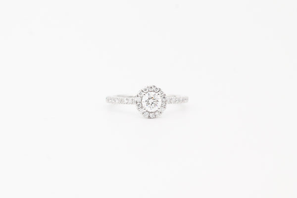 White Gold Round Lab Grown Diamond Ring