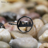 Sterling Silver Mountain Cut Out Ring