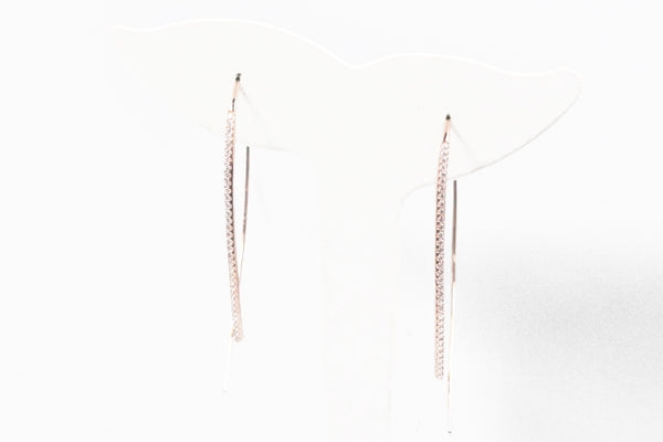 Lafonn Sterling Silver with Rose Gold Plate Open Hoop Earrings