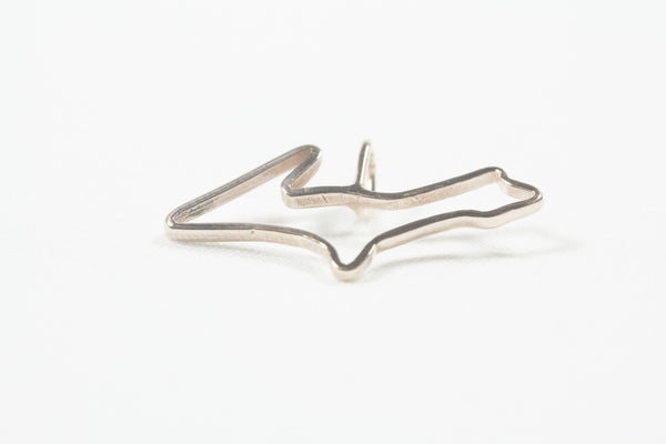 Rose Gold Upper Peninsula Outline Pendant