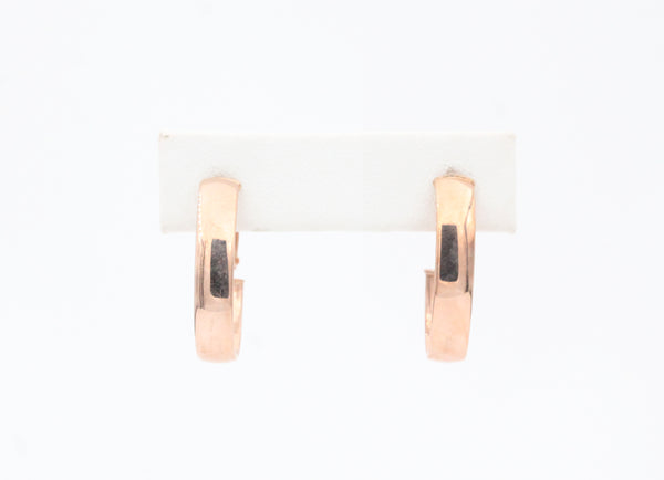 Rose Gold Wide Hoop Earrings