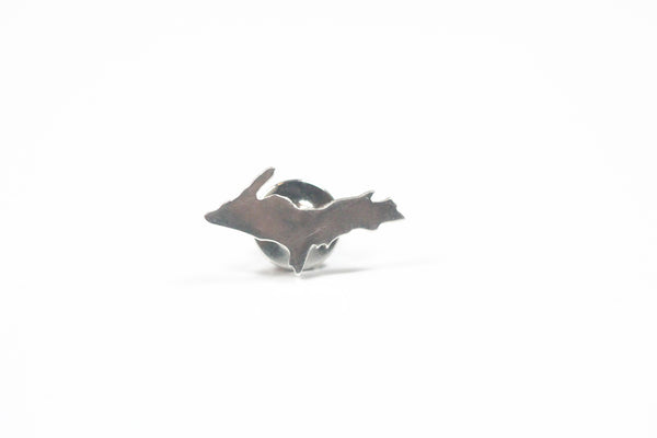 Sterling Silver Upper Peninsula Lapel Pin