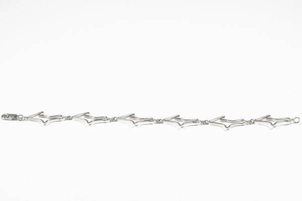 White Gold Upper Peninsula Outline Bracelet
