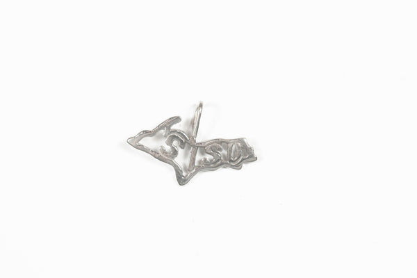 White Gold Upper Peninsula SISU Pendant