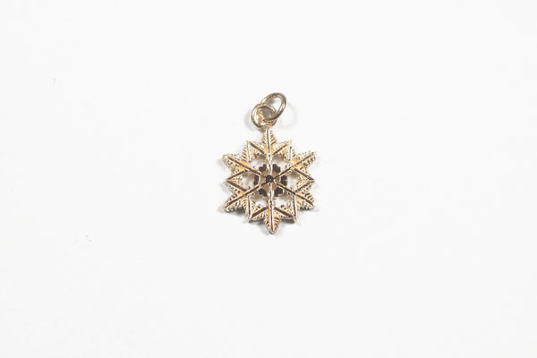Yellow Gold Intricate Snowflake Pendant