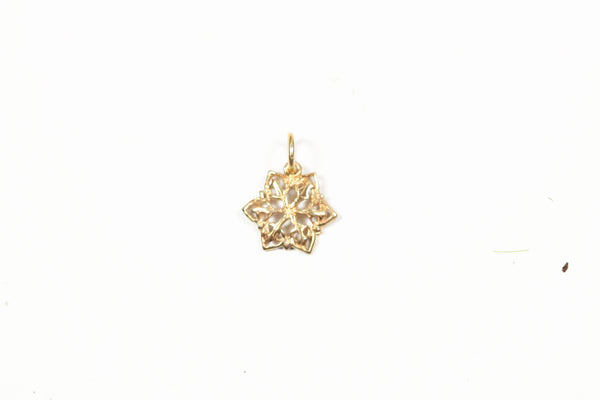 Yellow Gold Snowflake Pendant