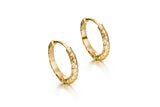 Sterling Silver with Gold Vermeil Lava Hoop Earrings