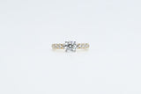 Yellow Gold Round Lab Grown Diamond Engagement Ring