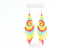 Tie Dye Beaded Earrings