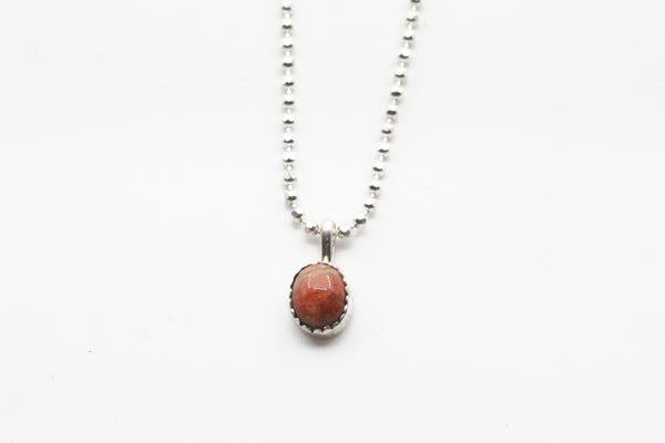 Sterling Silver Marquette Agate Necklace
