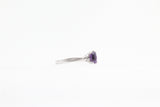 White Gold Amethyst Ring with Diamonds