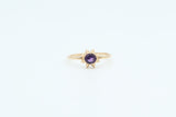 Yellow Gold Amethyst Sun Ring