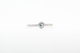 White Gold Aquamarine Bezel Ring