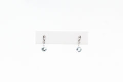 White Gold Aquamarine Drop Earrings