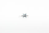 White Gold Aquamarine and Diamond Ring