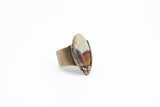 Brass Cherub Wings Owhyee Jasper Ring